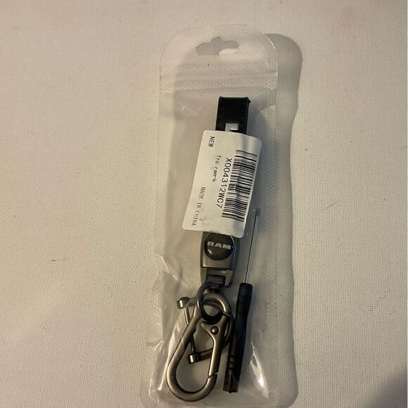 Dodge Ram Key Fob Keychain in Black Leather NWT - Picture 4 of 4